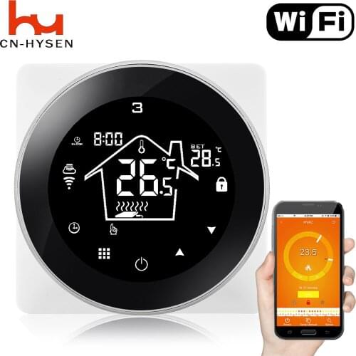 Smart Home Thermostat Round Electric Water Boiler Floor Heating Temperature Controller Tuya APP Alexa Voice Contral