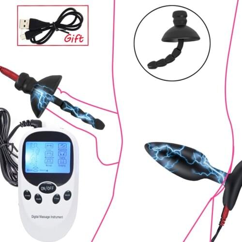 Urethral Sound Catheter Dilator Electro Penis Stimulator E-stim Bdsm Sex Toy For Male Penis Silicone Butt Plug Prostate Massager