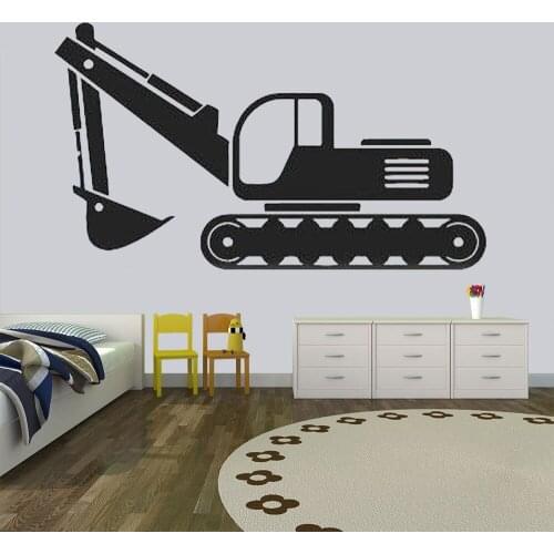 Vinyl Wall Sticker Bedroom decoration Decal Working Truck Tractor Bulldozer Kids Girls Nursery Boys Teenager Room decor HY693