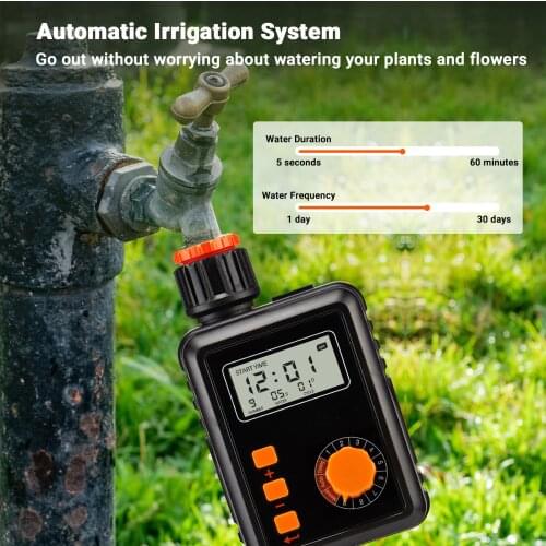 Inkbird IP65 Waterproof Sprinkler Timer LCD Display Watering Automatic Irrigation Controller for Home Garden, Balcony,Greenhouse