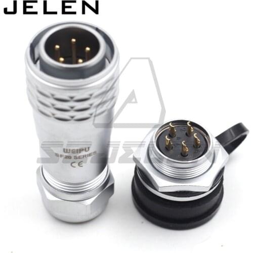WEIPU SF2010/SF2012 5Pin Waterproof Panel mount 20mm IP68 Connector ,Industrial Power cable Connector 5Pin Plug Socket
