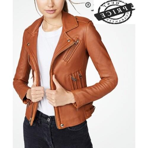 100% Genuine Leather Jacket Women Natural Sheepskin Coat Female Real Leather Montone Jackets Ladies Clothes Hiver 5Pa3035