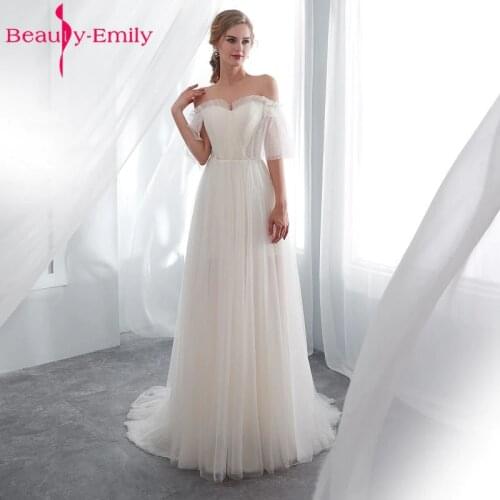 Beauty Emily Formal Long Lace White Evening Dresses 2018 Party Plus Size Bride Prom Dresses China Evening Party Gowns