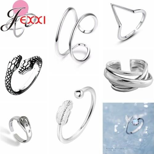 Vintage 925 Sterling Silver Cross Rings for Women Wedding Trendy Jewelry Large Adjustable Geometric Antique Rings