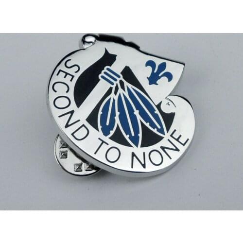 US ARMY 2ND INFANTRY DIVISION BADGE PIN SECOND TO NONE DISTINCTIVE UNIT INSIGNIA Military 5605101