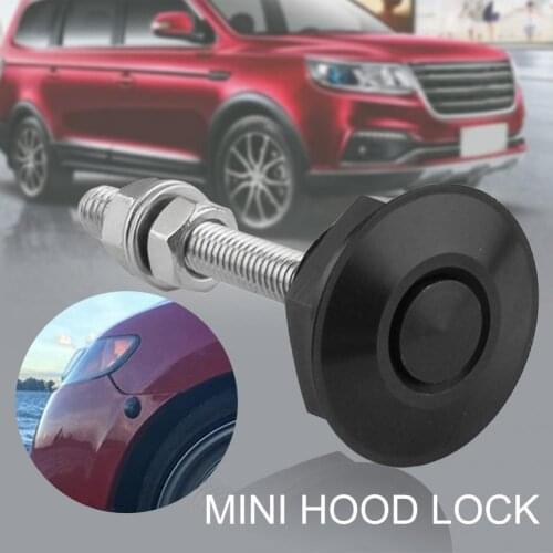 1 Set Mini Hood Bonnet Latch Quick Release Aluminum Alloy Hood Lock Pin Kit for Racing Cars Exterior Parts Hoods