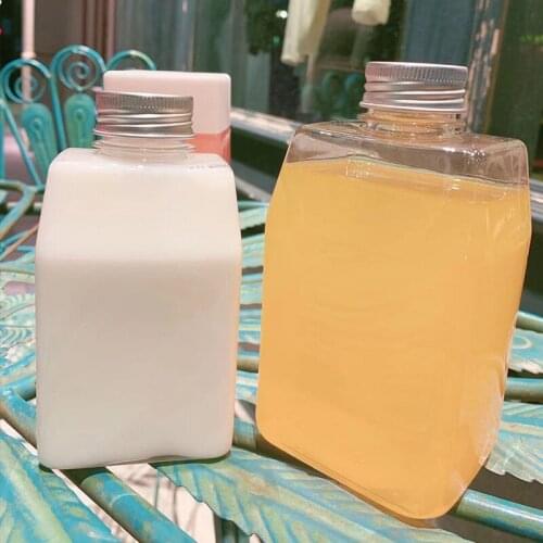 10pcs Net red 300ML 500ML yogurt bottle clear PET plastic disposable packaging ice coffee fruit juice drinking cup with lid