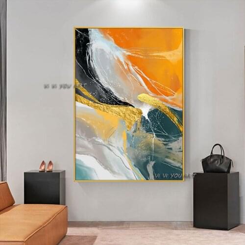 100% Handmade Abstract Oil Painting Contemporary Colorful Minimalist Modern Wall Art Decorative For Living Room
