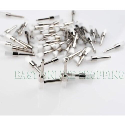 100 Pcs New Flat Type New Dental White Nylon Polishing Polisher Prophy Brush Dentist Lab Product