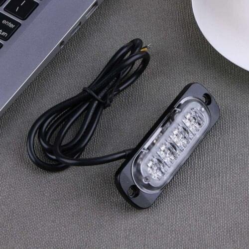 12-24V Side Ultra-Thin 4LED Strobe Light Warning Light Strobe Light 12W
