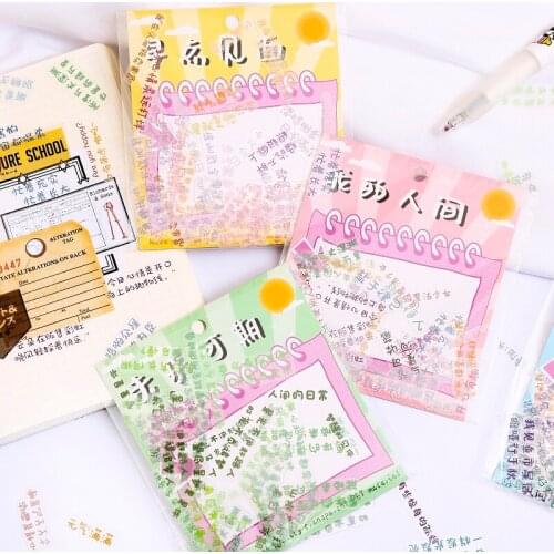 12packs/LOT human notes series stationery sticker Creative decoration DIY PET sticker