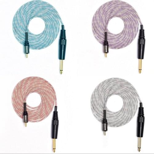 2M*3.5MM RCA Clip Cord Brass Connection Soft Silicone interface cable Switch Hook Line Tattoo Machine Power Supply