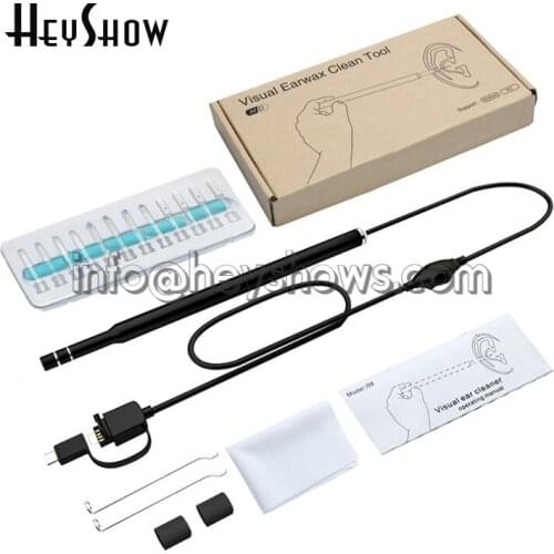3 in 1 USB Ear Spoon Endoscope Inspection Camera Video Medical Tool 5.5mm Waterproof Visual Ear Cleaner For IOS\Android\Windows