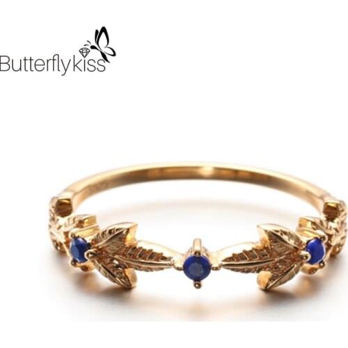 BK Natural Agate Rings For Women Girl Leaf Vintage 925 Sterling Silver Zircon Fashion Fine Jewelry Anniversary Wedding Party