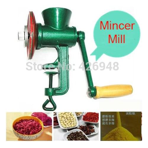 Household Chili Soybean Grain Rice Mill Wheat Corn Flour Hand Crank Oats Flour Cast iron Mill Grinding Miller Pulverizer Mincer