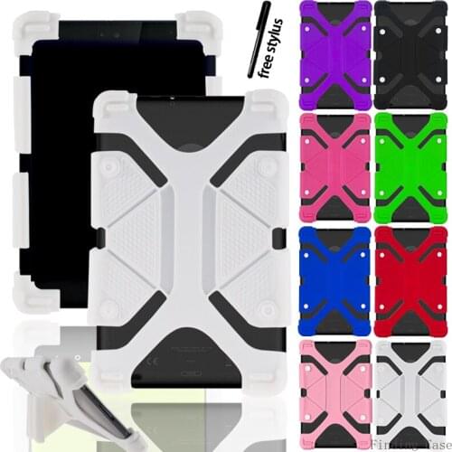 Case For Xgody Colors 10.1/GA10H /K109 /K10T/T1002 10.1 10.6 Inch Universal Soft Silicone Shockproof Stand Case Back Cover + Pen