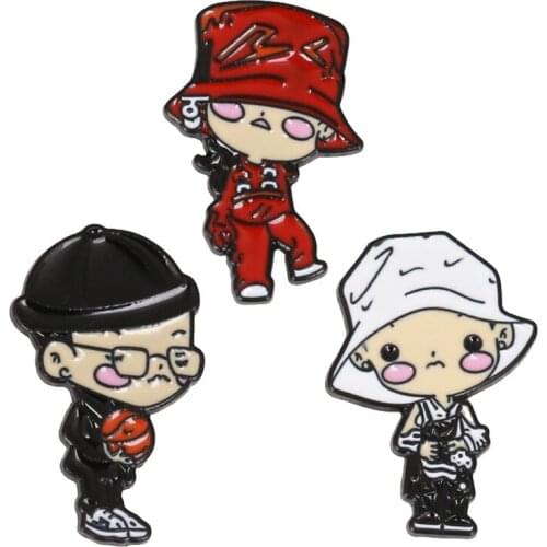 Interesting metal brooches for boys and girls, popular Korean trainees, pink cheers, gifts for friends, commemorative badges