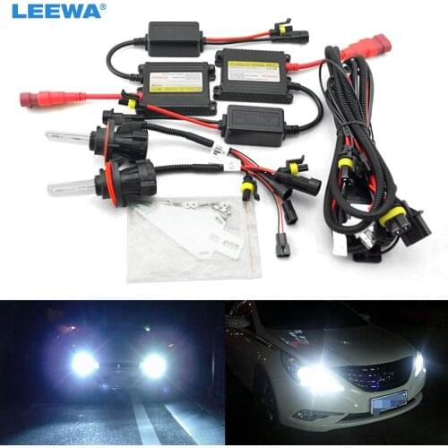LEEWA 1set Car Headlight H13 HID Xenon Bulb Hi/Lo Beam Bi-Xenon Bulb Light 35W DC12V Slim Ballast HID Kit #CA4531