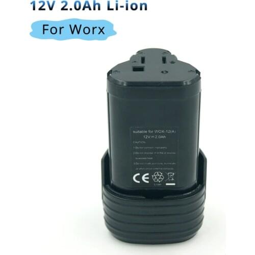 12V 2000mAH Lithium Rechargeable batteries for rockwell for Worx Power Tools WU151 WU127 WU128 WU679 hammer drill WX6777 WX3827