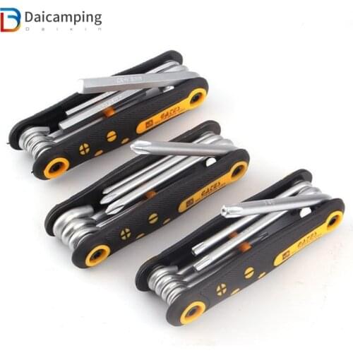 Daicamping Hexagonal Wrench Spanner Set Portable Folding Plum Blossom Screwdriver Multi-Size Screw Driver Tools Set