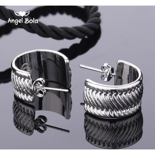 New Design 1 Pair Cool Punk Mens Hoop Round Tire Pattern Buddha Earring Ear Stud Men Woman Jewelry Drop Shipping