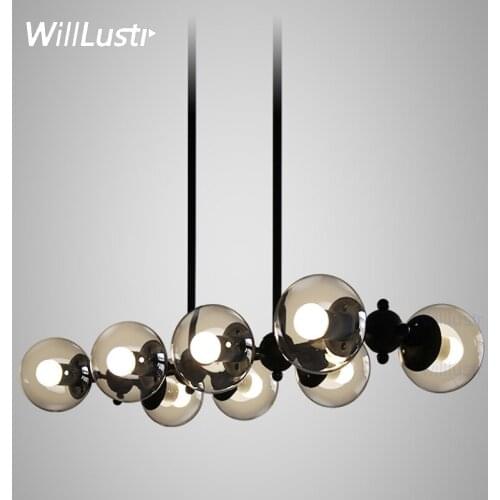 Willlustr new pendant light glass shade suspension lamp nordic model hanging lighting dinning room restaurant hotel office