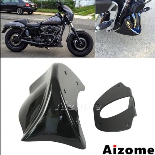 Motorcycle Front Chin Spoiler Air Dam Fairing For Harley Dyna 2006-2017 Low Rider Street Bob Fat Bob FXD Mudguard Bottom Fairing