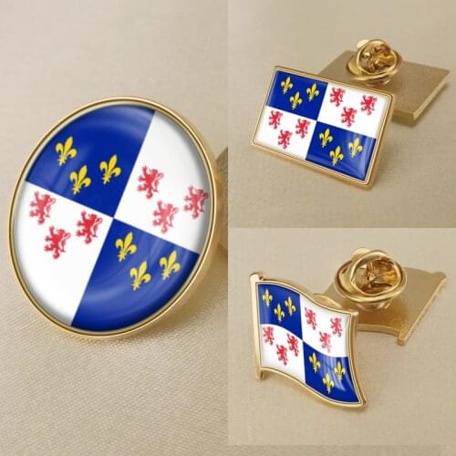 Picardie of France Flag Brooch Badges Lapel Pins