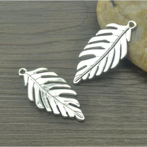 7pcs Charms metal tree leaf,Antique Making pendant fit,Vintage Tibetan Silver,jewelry DIY bracelet necklace 47*22mm 4416A