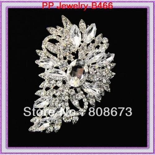Silver plated clear crystal rhinestone jewelry brooches 60pcs/lot hot sale new arrival cheap price!!!!wedding costume brooches