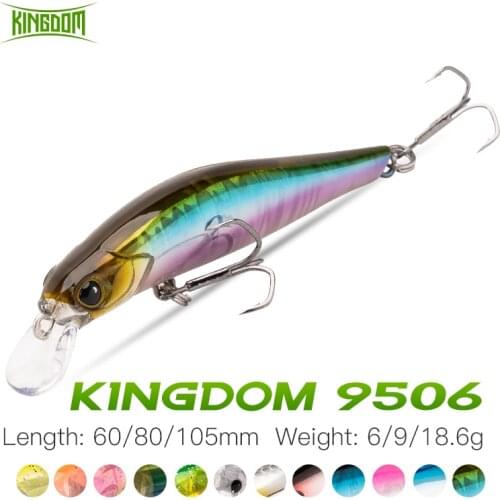 Kingdom Artist Jerkbait Artificial Hard Minnow Decoy Wobblers Sinking Swimbait 60mm 80mm 105mm Isca Artificial Trout Lure