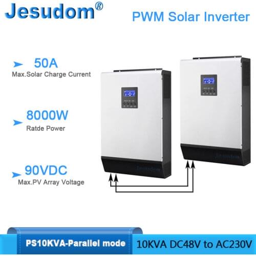 PWM Solar Inverter 10KVA/8KW Built-in 2* 48V50A PWM Solar Charge Controller with 60A AC Charger