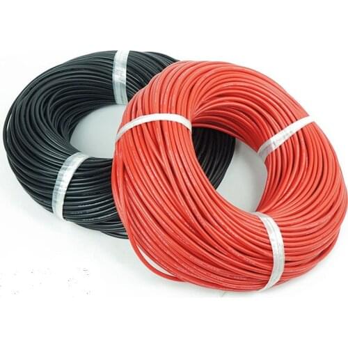 50 Meter 26AWG Silicone Wire Ultra Flexiable Test Line Cable tinned copper lamp soft Wires Cables
