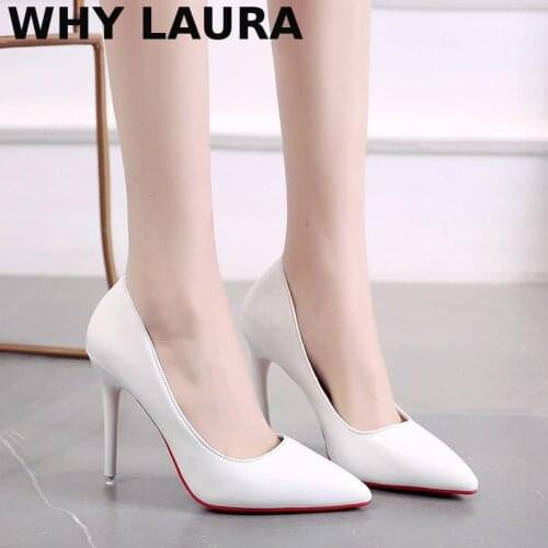 Sexy stiletto shoes for women enamored with patent leather stilettos for women pointy office party wedding bride shoes Mary Jane