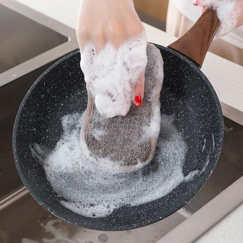 Fiber Anti-grease Dish Cloth Washing Towel Kitchen Household Scouring Pad Cleaning Rags Accessories for Home