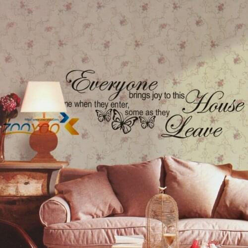 Everyone Brings Joy To This Home wall decal ZooYoo8151 decorative adesivo de parede removable vinyl wall sticker