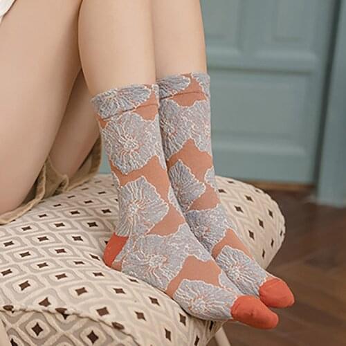Womens Beautiful Frilled Flower Socks Fashion Creative Novelty Heap Cotton Socks Japanese Girl Cute Harajuku Vintage Socks
