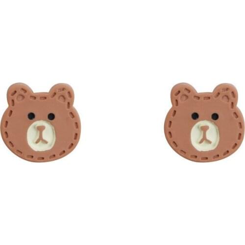 New Cute Cartoon Bear Smiling Face Carrot Earrings Womens Girl Animal Rabbit Bow Earrings Sweet Lovely Wind Womens Earrings