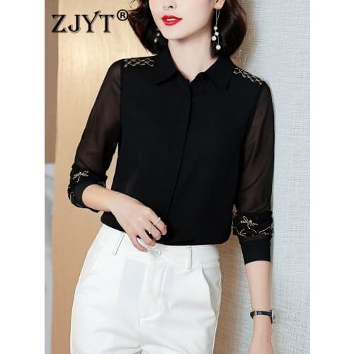 ZJYT Womens Black Shirts