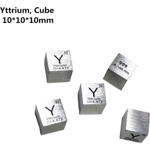 10mm Y≥99.99% Yttrium Y Cube Periodic Table Of Elements Cube Hand Made Science Educational DIY Crafts Display