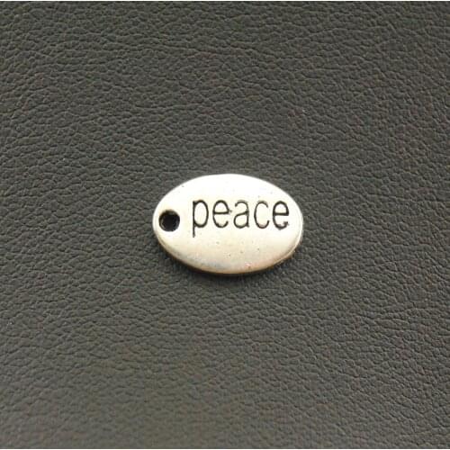 30 pcs Silver Color Peace Letter Charms DIY Metal Bracelet Necklace Jewelry Findings A1082