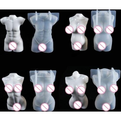 3D Art Body Candle Crystal Epoxy Resin Mold Human Aromatherapy Plaster Wax Silicone Mould DIY Crafts Decorations Making Tool