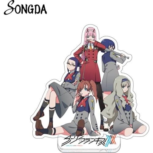 Anime DARLING In The FRANXX Zero Two 02 Acrylic Figure Stand Model Plate Desk Decor Cartoon Figure Standing Decoration Jewelry