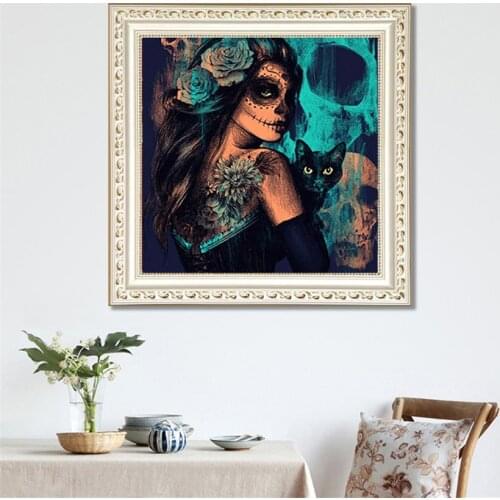 5D DIY Diamond Painting Halloween Characters Rhinestones Pictures Diamond Embroidery Sale Landscape Diamond desert