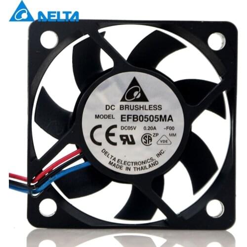 1pcs 50mm 5V 0.20A EFB0505MA 5010 USB silent cooling fan