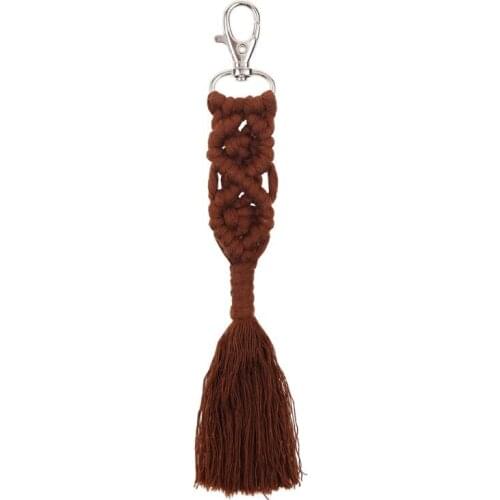 Tassel Keychain Macrame Key Chain Key Ring for Ladies Handmade Bag Charm Gift