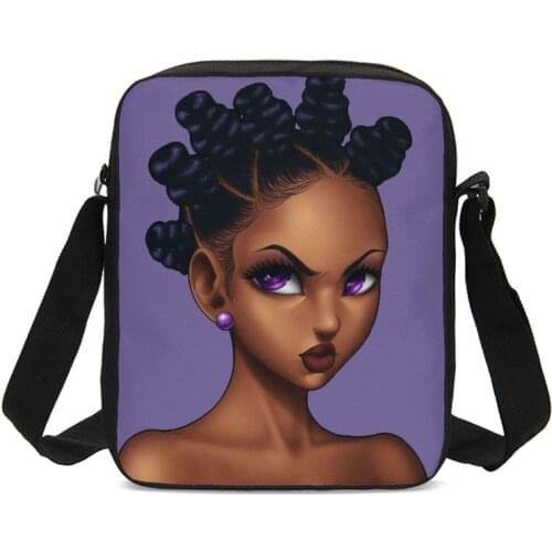 3D Africa Girl Prints Kids Handbags Mini Purse Crossbody Bags For Women Brands Designer Shoulder Bag Girls Cartoon Messenger Bag