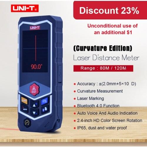 Digital Laser Distance Meter UNI-T LM80D PRO/LM120D PRO Laser Range Finder EBTN screen Curvature measurement Laser Rangefinder