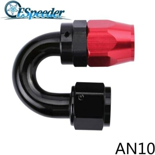 ESPEEDER Universal AN10 Swivel Hose End Oil Cooler Hose End Aluminum Fuel Adapter 0 45 90 180 Degree Oil Fuel Line Fitting