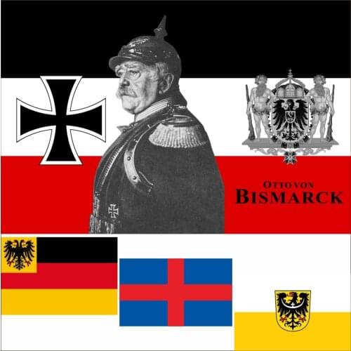 Germany Otto Von Bismarck Flag 3X5FT 90X150CM 100D Polyester Banner Silesia And Lower Silesia (With Eagle)